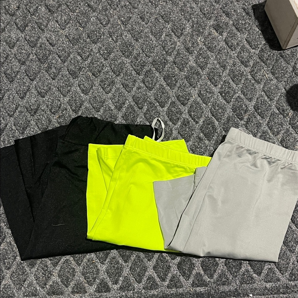 SHEIN Women's Bike Shorts - Black, Neon Yellow, Gray